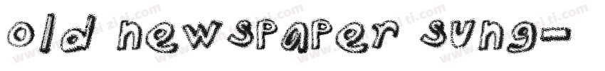 old newspaper sung字体转换